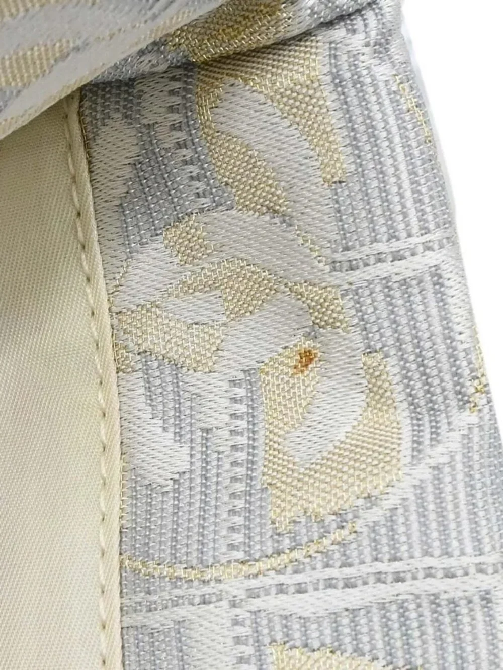 Chanel Gold Jacquard Nylon Travel Line Tote Handbag 168443
